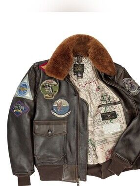 COCKPIT USA Top Gun Navy G-1 Jacket | M | Brown